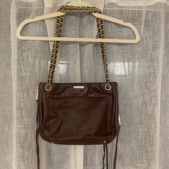 Rebecca Minkoff Brown Gold Swing Shoulder Crossbody Bag - Picture 5 of 13